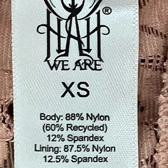 NWT We are HAH Free People Got Ur Back Bra XS Lace & Mesh Bralette Cooper Rose - Picture 12 of 13